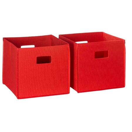 SOURCING SOLUTIONS RiverRidge Home 2 Pc Folding Storage Bin Set - Red 02-010